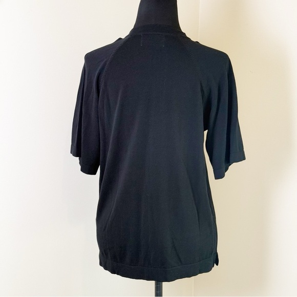 Modern Citizen Black Knit Crewneck Sweater Top short sleeve S - Picture 4 of 7
